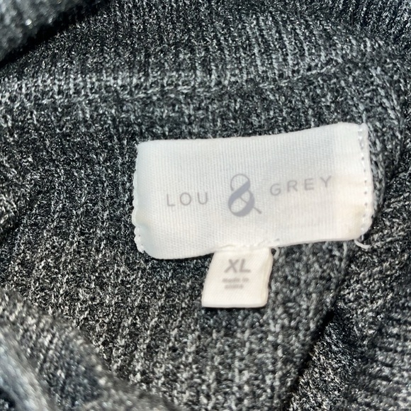 LOU & GREY | TUNIC SWEATER | SIZE XL WAFFLE KNIT IN OLIVE COLOR - Picture 6 of 7